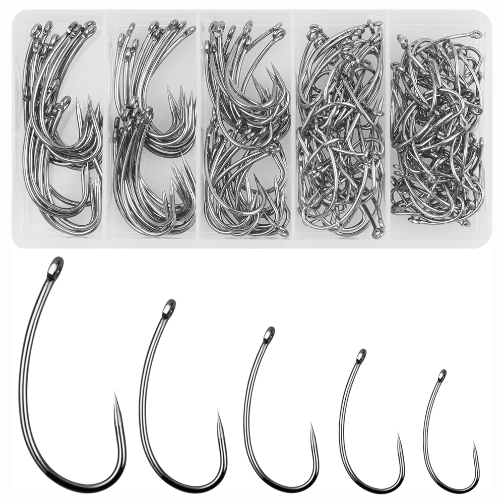 Fishing Hook Barbless - Anzuelos de pesca sin escobillas, Kit