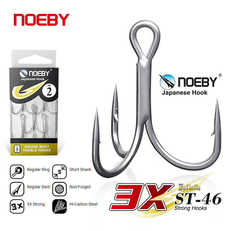 Fishing Hook Barbless - Noeby Anzuelos de pesca de acero