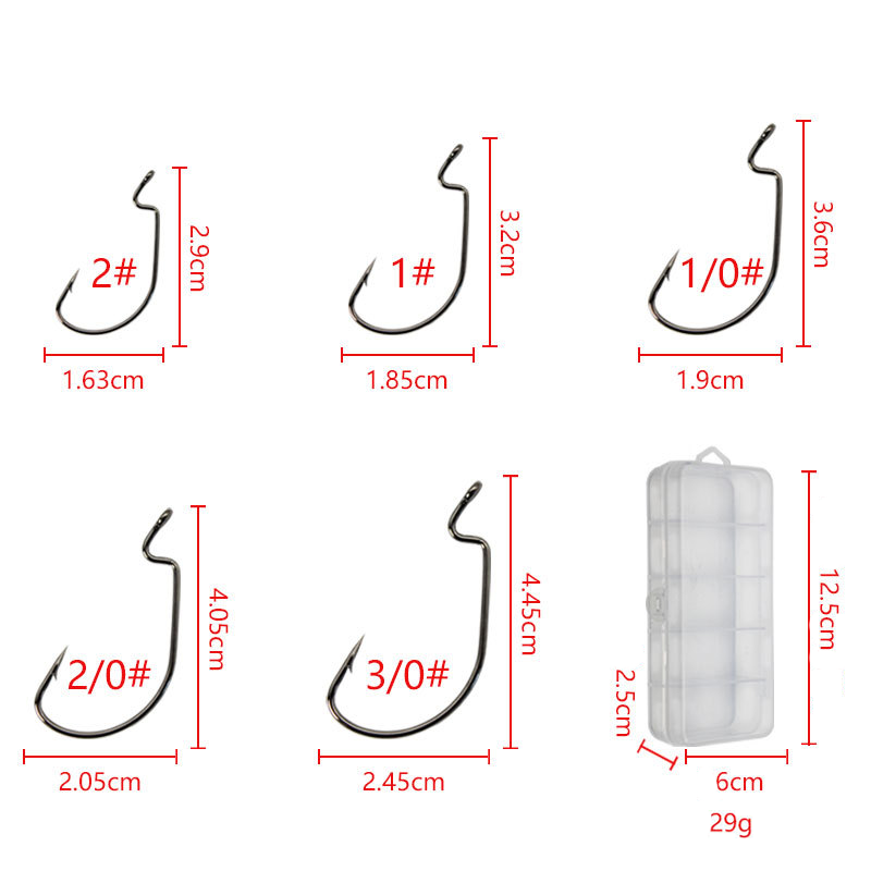 50 Uds anzuelo de gusano ancho - Fishing Hook Barbless reseña y precio