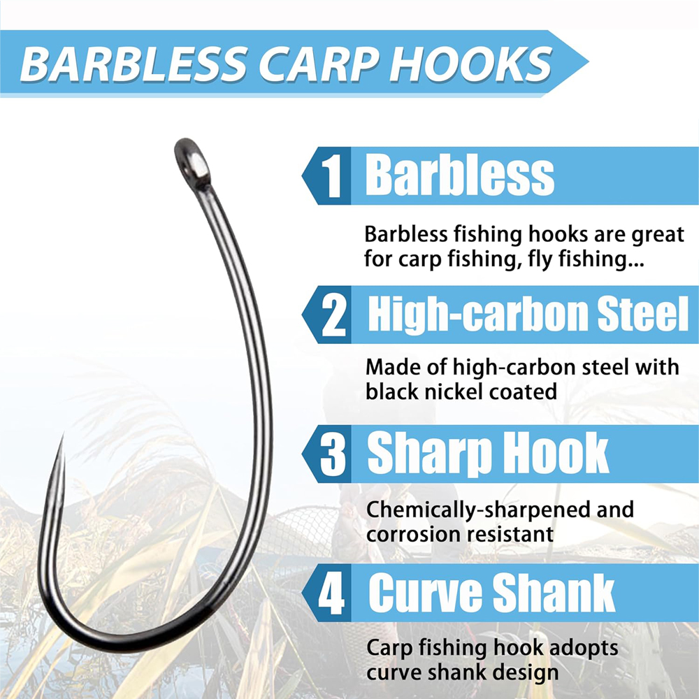 Anzuelos de pesca sin escobill - Fishing Hook Barbless reseña y precio