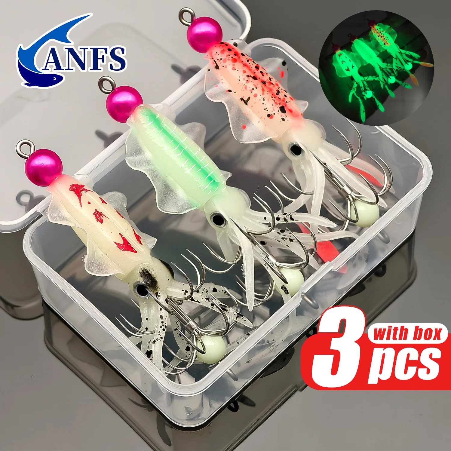 ANFS Juego de anzuelos luminos - Fishing Hook Assortment reseña y precio
