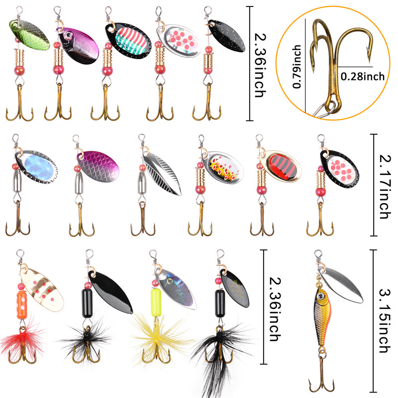 Señuelos de pesca giratorios,  - Fishing Hook Treble reseña y precio