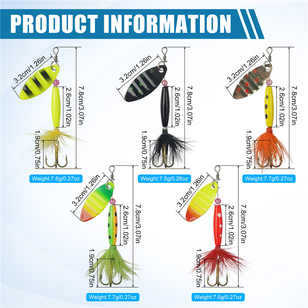 Señuelos de pesca giratorios,  - Fishing Hook Treble reseña y precio