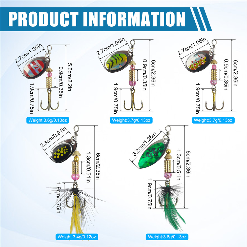 Señuelos de pesca giratorios,  - Fishing Hook Treble reseña y precio